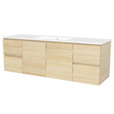 Timberline Nevada 1500mm Wall Hung Vanity with Ceramic Countertop