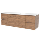 Timberline Nevada 1500mm Wall Hung Vanity with Ceramic Countertop
