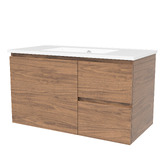 Timberline Nevada 900mm Wall Hung Vanity with Ceramic Countertop
