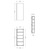 Timberline Jazz 400mm Mirrored Shaving Cabinet with Melamine Shelves