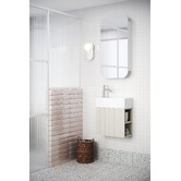 Timberline Lottie V-Groove 480mm Wall Hung Small Space Vanity with Ceramic Countertop