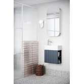Timberline Lottie V-Groove 480mm Wall Hung Small Space Vanity with Ceramic Countertop