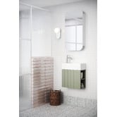 Timberline Lottie V-Groove 480mm Wall Hung Small Space Vanity with Ceramic Countertop