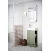 Timberline Lottie V-Groove 480mm Freestanding Small Space Vanity with Ceramic Countertop