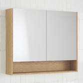 Timberline Sanremo 900mm Mirrored Shaving Cabinet with Open Shelf