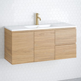 Timberline Florida Ensuite 1000mm Wall Hung Vanity with Ceramic Countertop