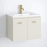 Timberline Florida Ensuite 600mm Wall Hung Vanity with Ceramic Countertop