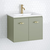 Timberline Florida Ensuite 600mm Wall Hung Vanity with Ceramic Countertop