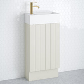 Timberline Lottie V-Groove 480mm Freestanding Small Space Vanity with Ceramic Countertop