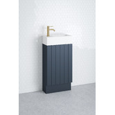 Timberline Lottie V-Groove 480mm Freestanding Small Space Vanity with Ceramic Countertop