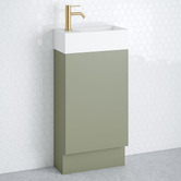 Timberline Lottie 480mm Freestanding Small Space Vanity with Ceramic Countertop