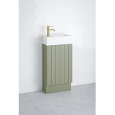 Timberline Lottie V-Groove 480mm Freestanding Small Space Vanity with Ceramic Countertop