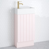 Timberline Lottie V-Groove 480mm Freestanding Small Space Vanity with Ceramic Countertop