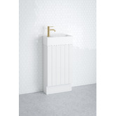 Timberline Lottie V-Groove 480mm Freestanding Small Space Vanity with Ceramic Countertop
