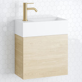 Timberline Lottie 480mm Wall Hung Small Space Vanity with Ceramic Countertop
