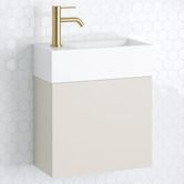 Timberline Lottie 480mm Wall Hung Small Space Vanity with Ceramic Countertop