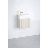 Timberline Lottie V-Groove 480mm Wall Hung Small Space Vanity with Ceramic Countertop
