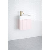 Timberline Lottie V-Groove 480mm Wall Hung Small Space Vanity with Ceramic Countertop