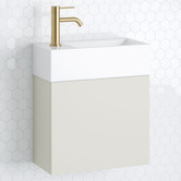 Timberline Lottie 480mm Wall Hung Small Space Vanity with Ceramic Countertop