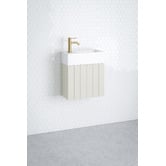 Timberline Lottie V-Groove 480mm Wall Hung Small Space Vanity with Ceramic Countertop