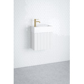 Timberline Lottie V-Groove 480mm Wall Hung Small Space Vanity with Ceramic Countertop