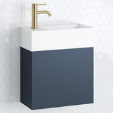 Timberline Lottie 480mm Wall Hung Small Space Vanity with Ceramic Countertop