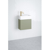 Timberline Lottie 480mm Wall Hung Small Space Vanity with Ceramic Countertop