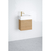 Timberline Lottie 480mm Wall Hung Small Space Vanity with Ceramic Countertop