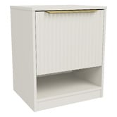 Timberline Somnus 2 Drawers Bedside Table with Brushed Gold Handle