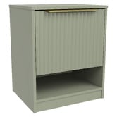 Timberline Somnus 2 Drawers Bedside Table with Brushed Gold Handle