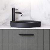 Timberline Radius 400mm Round Ceramic Semi-Inset Basin