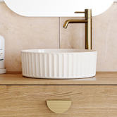 Timberline Allure Flute 360mm Ceramic Above Counter Basin