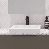 Timberline Cove 460mm Gloss White Square Semi-inset Basin