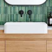 Timberline Fergus 500mm Gloss White Semi-recessed Basin