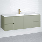 Timberline Nevada 1500mm Wall Hung Vanity with Ceramic Countertop