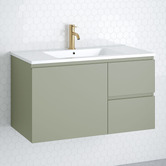 Timberline Nevada 900mm Wall Hung Vanity with Ceramic Countertop