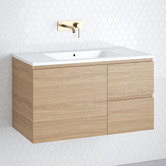 Timberline Nevada 900mm Wall Hung Vanity with Ceramic Countertop