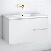 Timberline Nevada 900mm Wall Hung Vanity with Ceramic Countertop