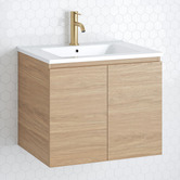Timberline Nevada 600mm Wall Hung Vanity with Ceramic Countertop