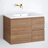 Timberline Nevada 750mm Wall Hung Vanity with Ceramic Countertop