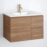 Timberline Nevada 750mm Wall Hung Vanity with Ceramic Countertop
