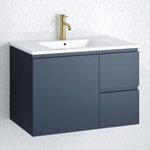 Timberline Nevada 750mm Wall Hung Vanity with Ceramic Countertop