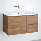 Timberline Nevada 900mm Wall Hung Vanity with Ceramic Countertop