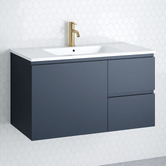 Timberline Nevada 900mm Wall Hung Vanity with Ceramic Countertop