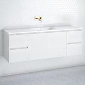 Timberline Nevada 1500mm Wall Hung Vanity with Ceramic Countertop