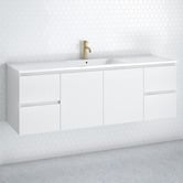 Timberline Nevada 1500mm Wall Hung Vanity with Ceramic Countertop