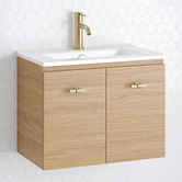 Timberline Florida Ensuite 600mm Wall Hung Vanity with Ceramic Countertop