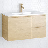 Timberline Florida Ensuite 800mm Wall Hung Vanity with Ceramic Countertop