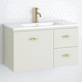 Timberline Florida Ensuite 800mm Wall Hung Vanity with Ceramic Countertop