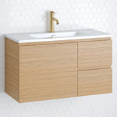 Timberline Florida Ensuite 800mm Wall Hung Vanity with Ceramic Countertop